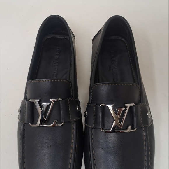 Louis Vuitton Monte Carlo Driving Loafers Shoes Chocolate Brown Leather 8.5 US - Picture 9 of 16